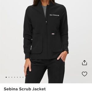 Figs Black Sebina Scrub Jacket